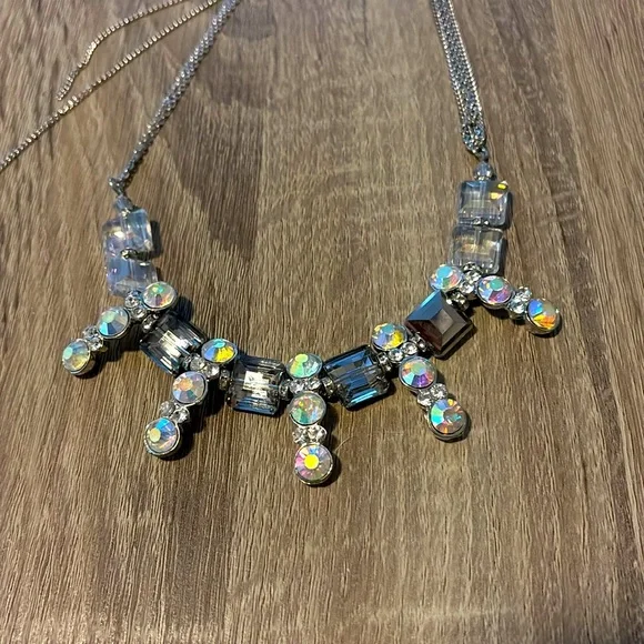 c.A,K.e. Silver and Crystal Necklace - Picture 5 of 6